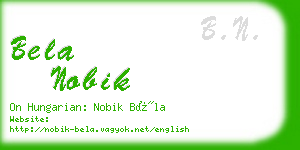 bela nobik business card